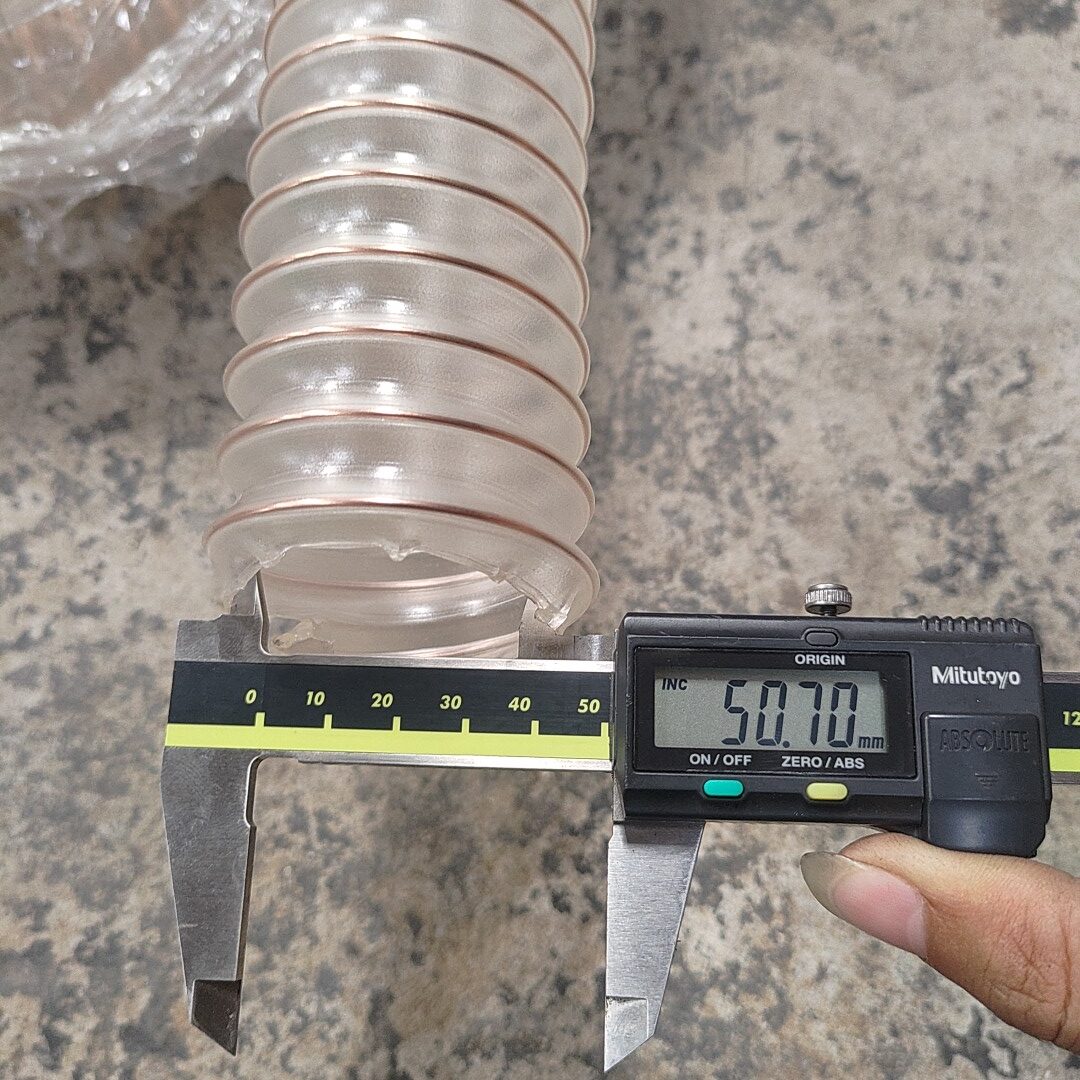 Ống Nhựa PU Gân Đồng Phi 50 – Ống Hút Bụi Công Nghiệp