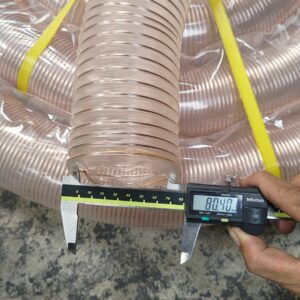 Ống Nhựa PU Gân Đồng Phi 80 – Ống Hút Bụi Công Nghiệp